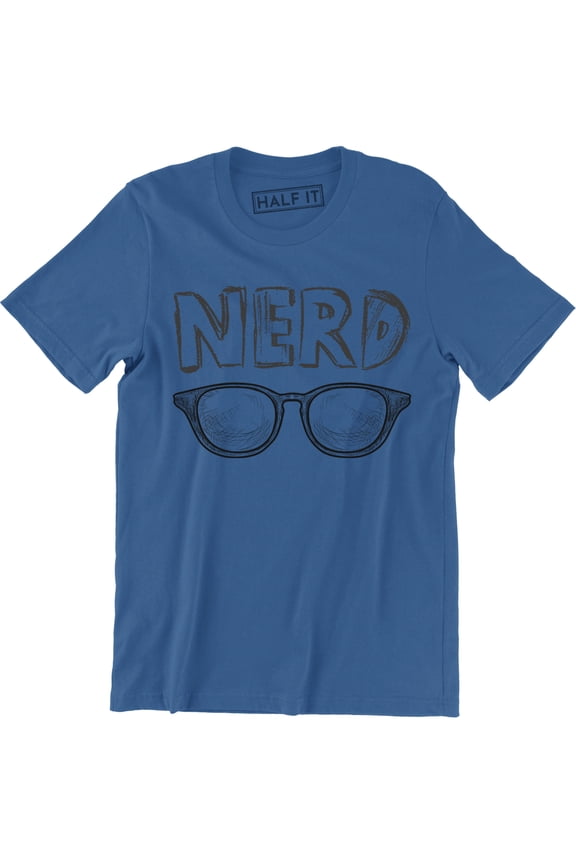 Nerd Funny Goggles Glasses Clear Lens Hipster Geek Retro Men's Tee Shirt