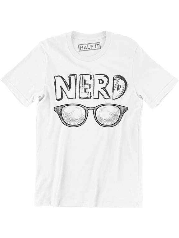 Nerd Funny Goggles Glasses Clear Lens Hipster Geek Retro Men's Tee Shirt