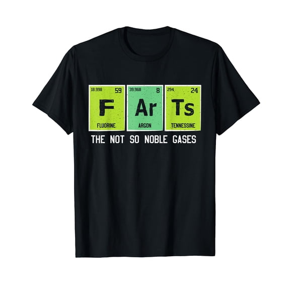 Nerd Geek T-shirts Fart Science Periodic Pun Table Elements T-Shirt