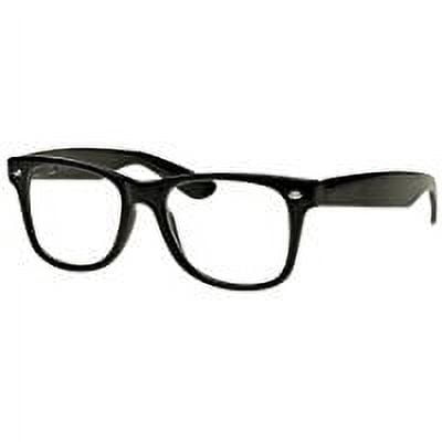 Nerd Glasses Black Clear Lens Geek Clark Kent