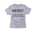 thumbnail image 1 of Nerd? I Prefer Term Intellectual Badass Boy's Cotton Youth Grey T-Shirt, 1 of 2
