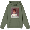 thumbnail image 1 of Nerd Meme I Cannot Deal Today Homie Adult Olive Long Sleeve Hoodie-3XL, 1 of 3