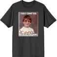thumbnail image 1 of Nerd Meme I Cannot Deal Today Homie Men's Charcoal Crew Neck Short Sleeve Tee-Large, 1 of 2