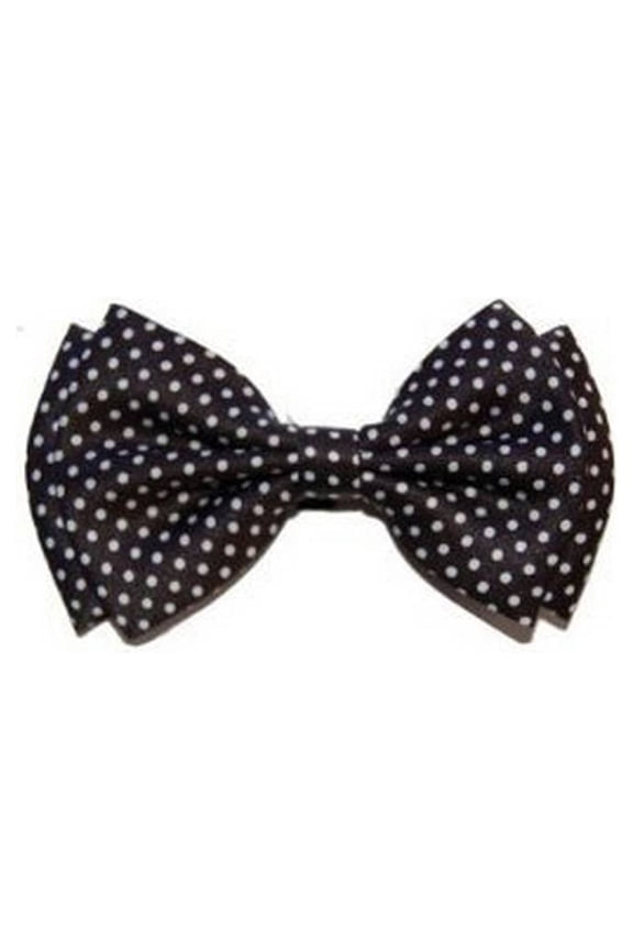 Nerd Polyester One Size Bow Tie, Small Dots White