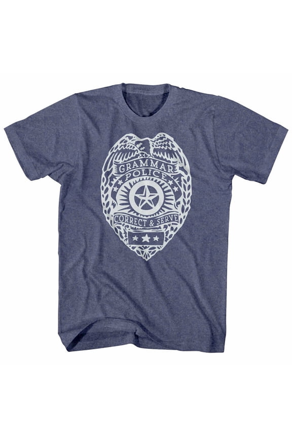 Nerd Society Grammar Police Badge Men's T Shirt