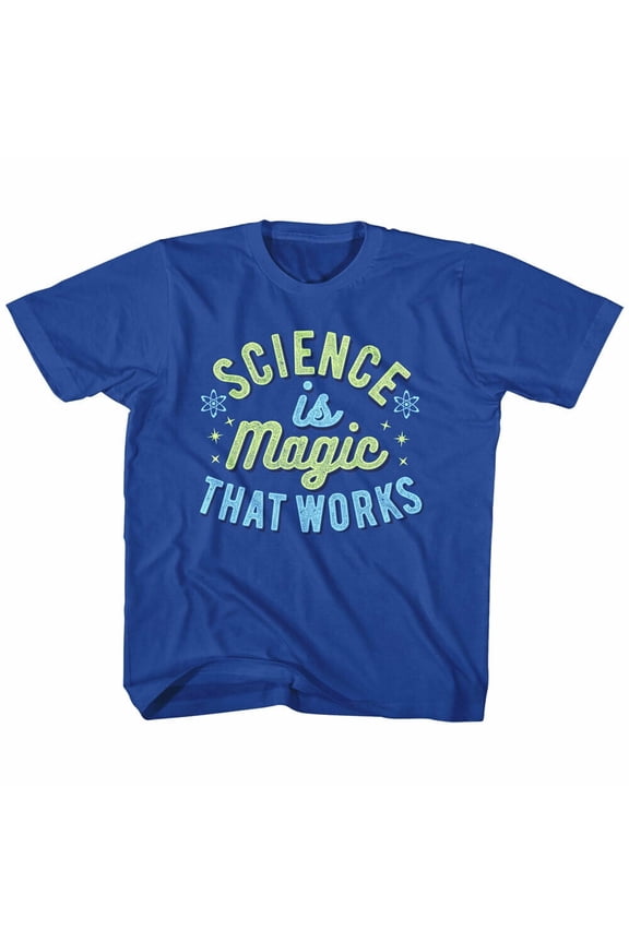 Nerd Society Science is Magic That Works Kids T Shirt - 2T (2 years), Royal Blue