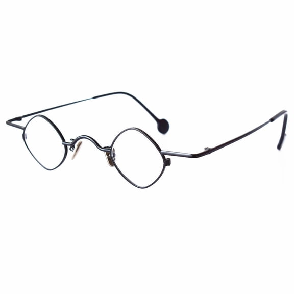 Nerd Vintage Super Small Square Eyeglass Frames Punk Style Lightweight Optical Glasses for Men Women Unisex
