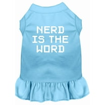 Pet Dog  Cat Dress Screen Printed, "Nerd Is The Word"