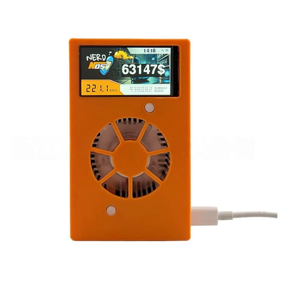 NerdMinering V2MAX 200GH/s Bitcoin Solo Lottery Miner with WiFi, USB-C Power, US Plug, 1 Adapter