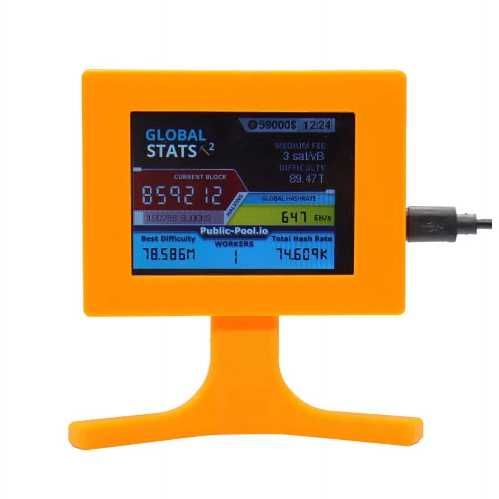 Nerdminer V2 56kh/S 2.8 Inch LCD Display Nerdminer Bitcoin Crypto Solo  Lottery Desk Miner Cryptocurrency Miner Orange - Walmart.com