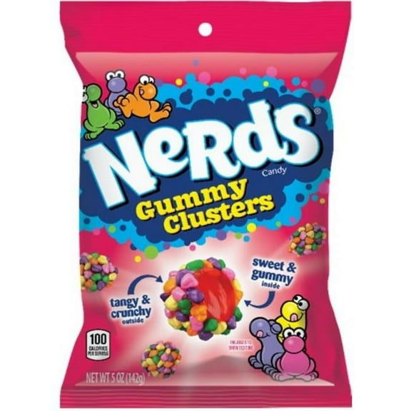 Nerds  5 oz Gummy Clusters Fruity Candy - Pack of 12