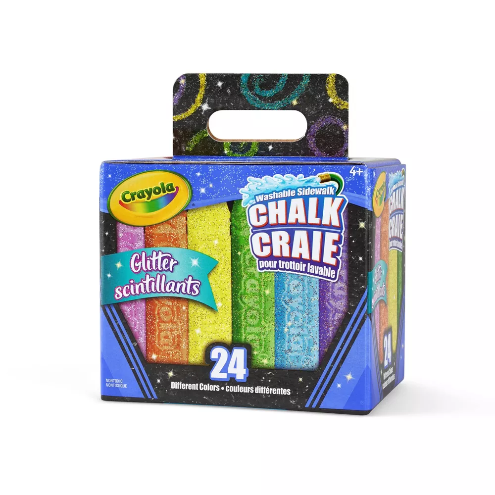 Crayola Gessetti Per Pavimento 4 Pezzi | Cool Blue Sky | Lavabili E Luminosi Per Bambini