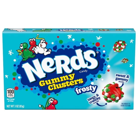 Nerds Frosty Gummy Clusters Holiday Candy, 3oz