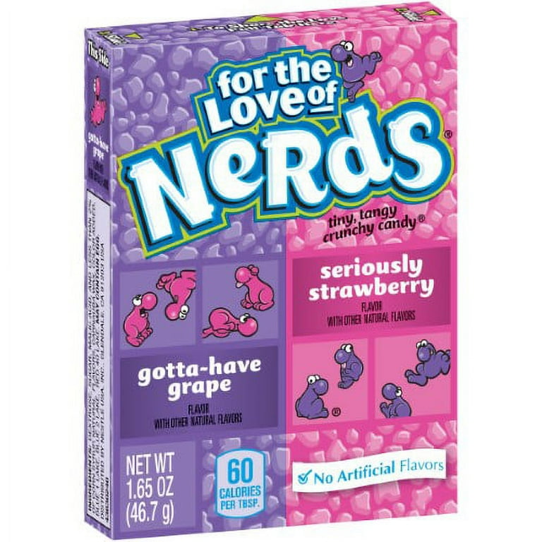 Nerds Grape & Strawberry Candy, 1.65 Ounce Package, 24 Count / ナーズ キャンディー [グレープ＆ストロベリー]  24箱入り Nerds Mini Tiny Tangy Crunchy Candy, Grape, Strawberry - Walmart.com