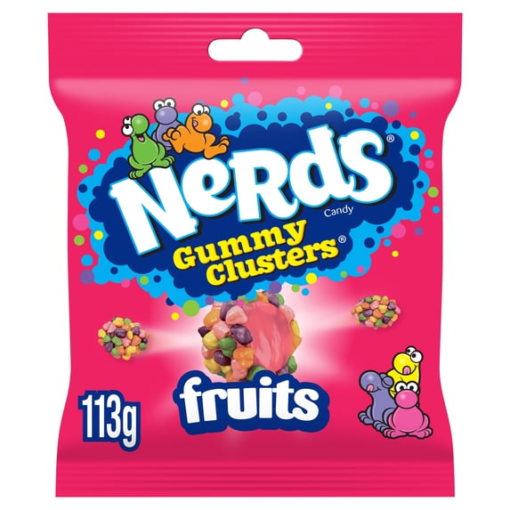 Nerds Gummy Clusters Candy - Fruits 113g, Imported from Britain
