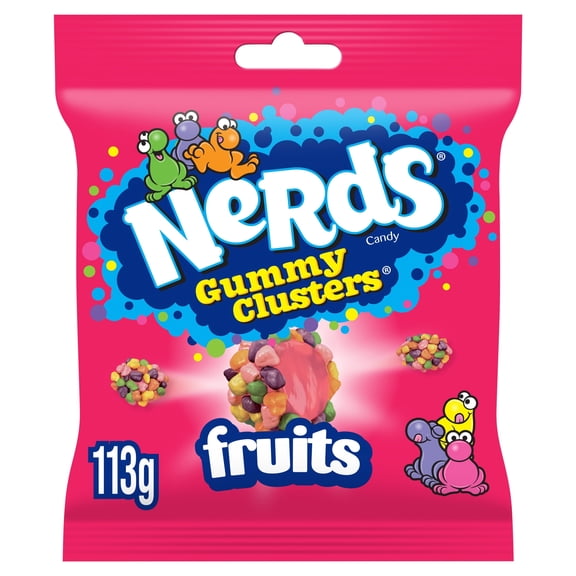 Nerds Gummy Clusters Candy - Fruits 113g, Imported from Britain