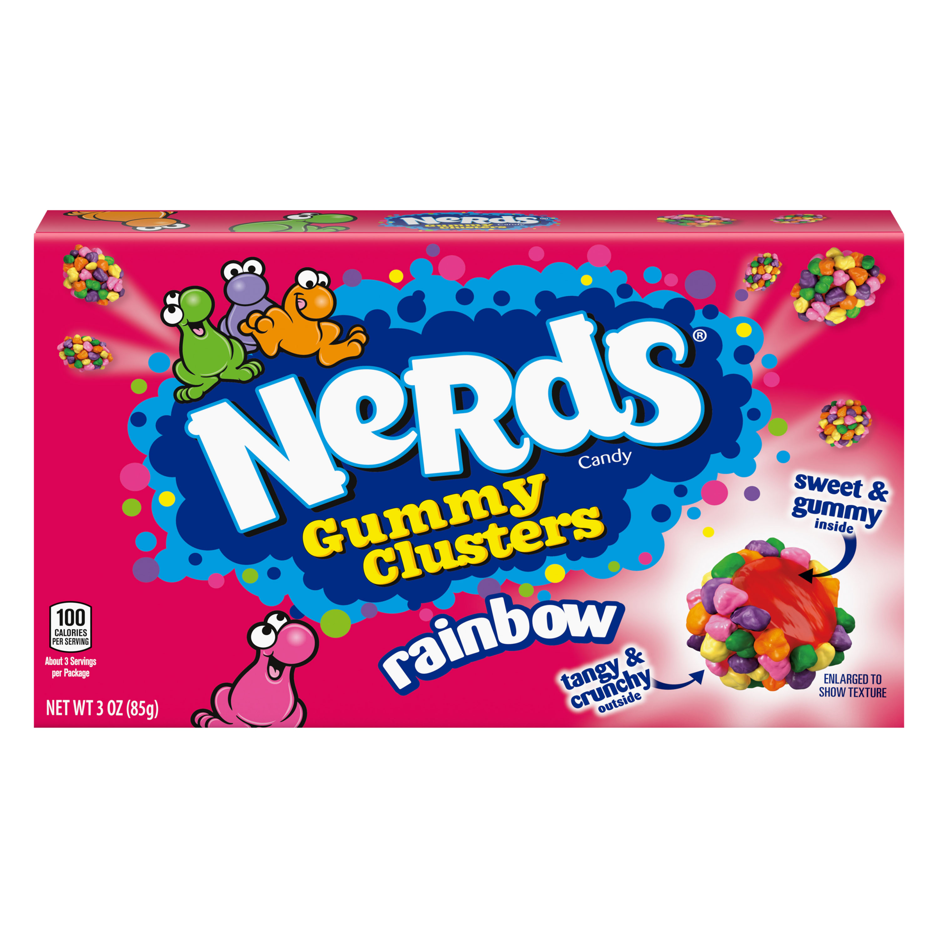 Nerds Gummy Clusters Candy, Rainbow, 3 oz Theater Box - image 1 of 9