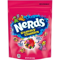 Nerds Gummy Clusters Candy, Rainbow, 8 oz Recloseable Bag