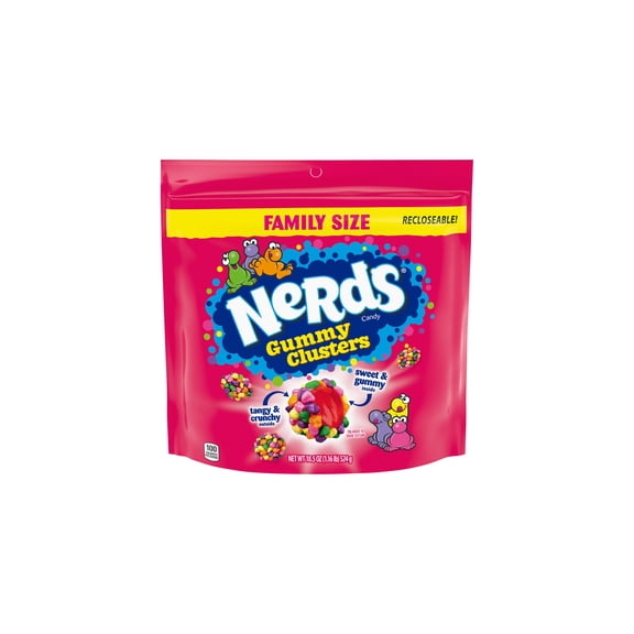 Nerds Gummy Clusters Candy, Rainbow (Pack of 18)