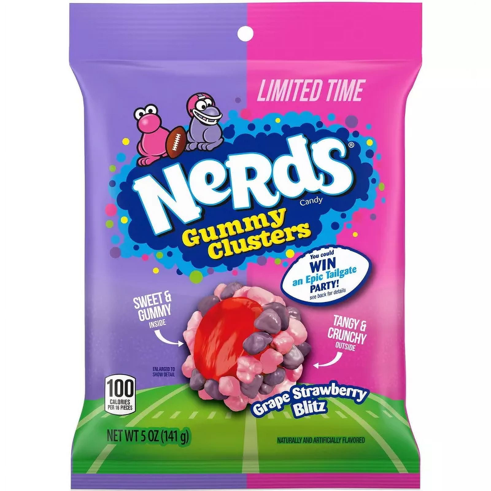 Nerds Gummy Clusters PEG Grape Straw - 5oz