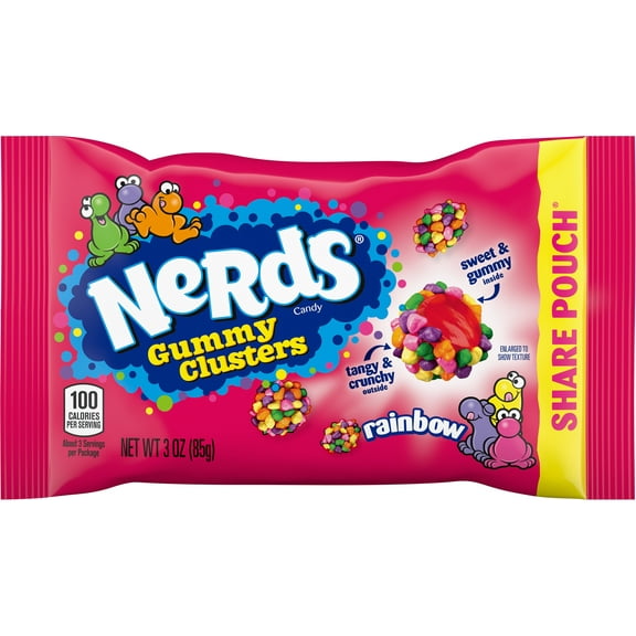 Nerds Gummy Clusters Rainbow 3 Oz-Pack of 6