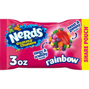 NERDS Gummy Clusters, Candy, Rainbow, Crunchy and Gummy, 3 oz