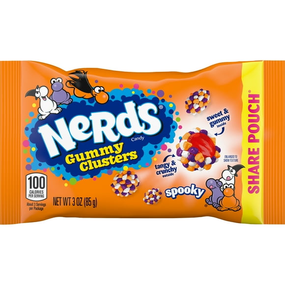 Nerds Gummy Clusters Spooky Halloween Candy, 3 oz Pouch