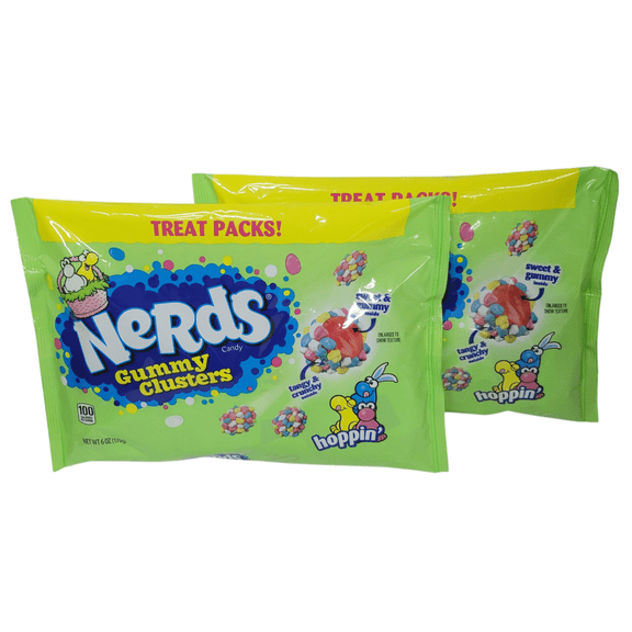 Nerds Gummy Clusters Treat Pack Easter 6 oz Bag, Pack of 2