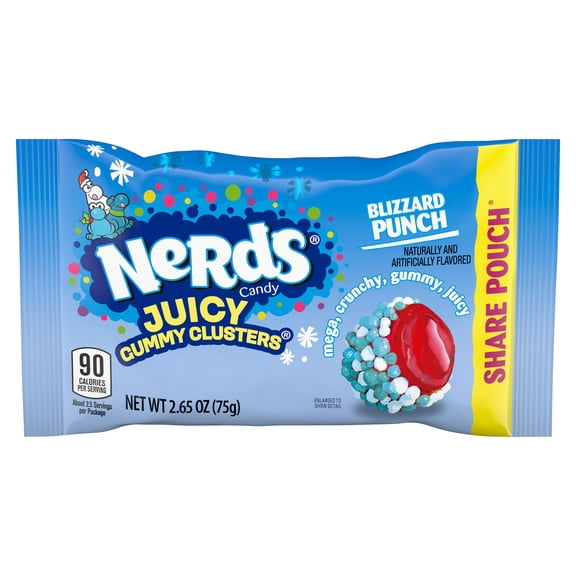 Nerds Holiday Juicy Gummy Clusters, 2.65oz Sharepack