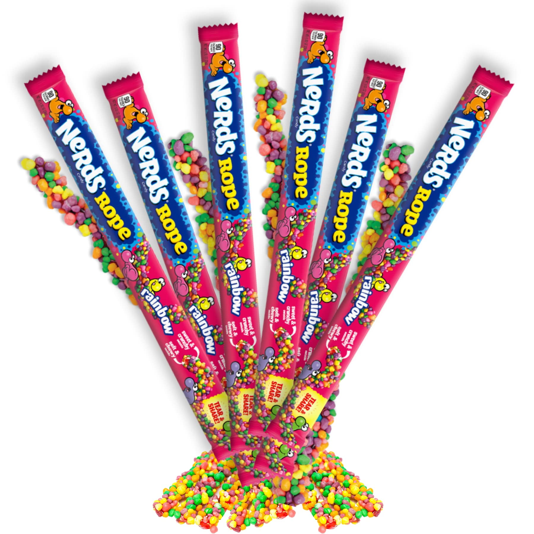 Nerds Rainbow Individually Wrapped Candy Ropes, Fruit Flavored Chewy