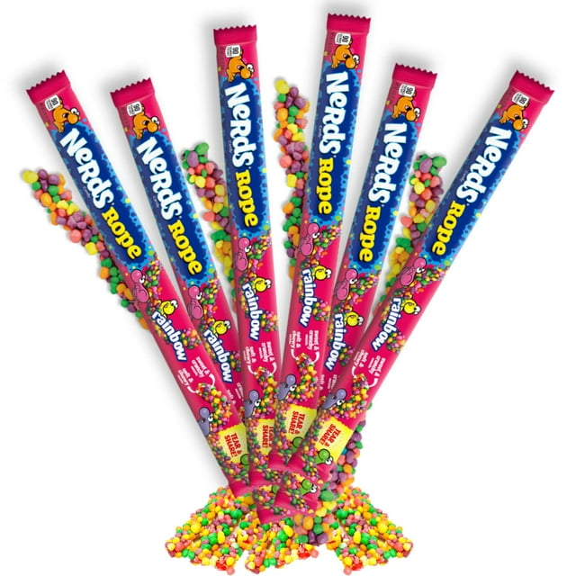 Nerds Rainbow Individually Wrapped Candy Ropes, Fruit Flavored Chewy