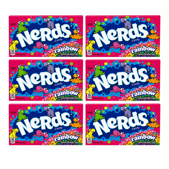 Nerds Rainbow Theater Box Candy, 5 oz-Pack of 6