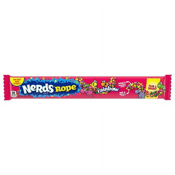 Nerds Rope Rainbow Candy, 0.92 Ounce Package, 24 Count, Pack of 1