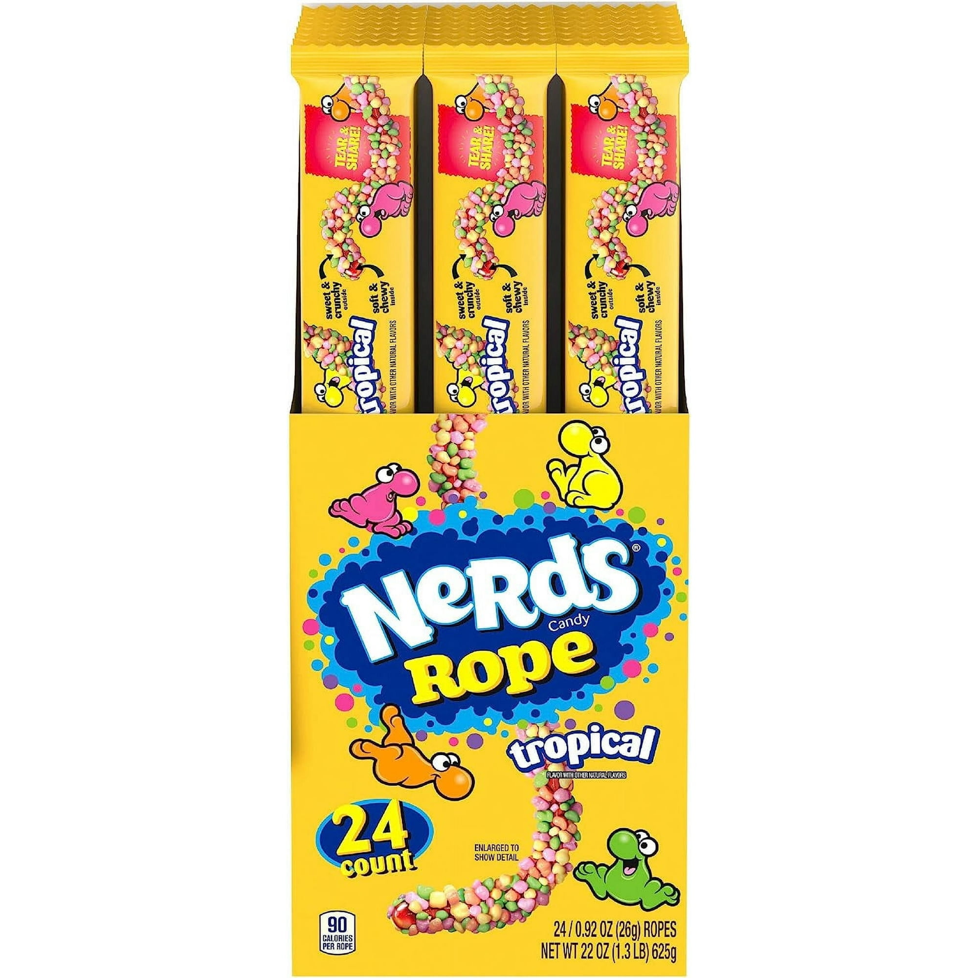 Nerds Rope Candy, Tropical, 0.92Ounce (Pack Of 24)