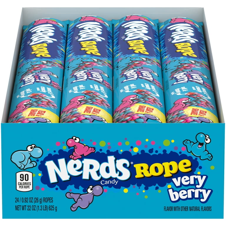 訳あり【55本】Nerds Rope レインボー30本とベリーベリー25本 Nerds Rope Very Berry and Rainbow Variety Candy, 0.92 Ounce