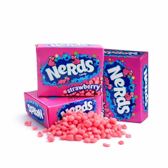 Nerds Strawberry Treat Size Mini Boxes Sweet & Tangy Crunchy Candy 25 lb