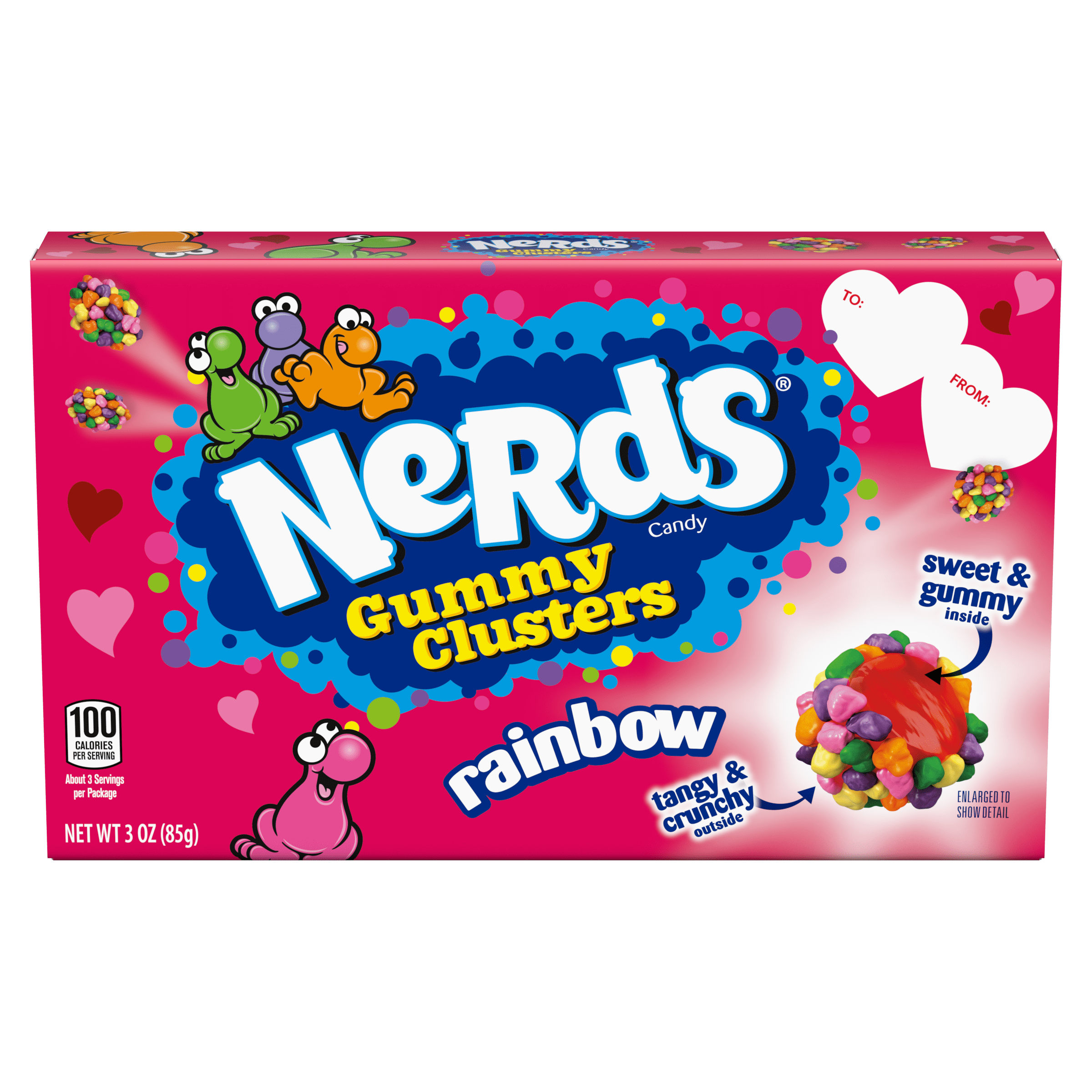 NERDS Valentine Gummy Clusters Theater Box, Candy, Rainbow