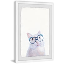 Nerdy Bunny Framed Painting Art Print, 16.00" x 1.50"
