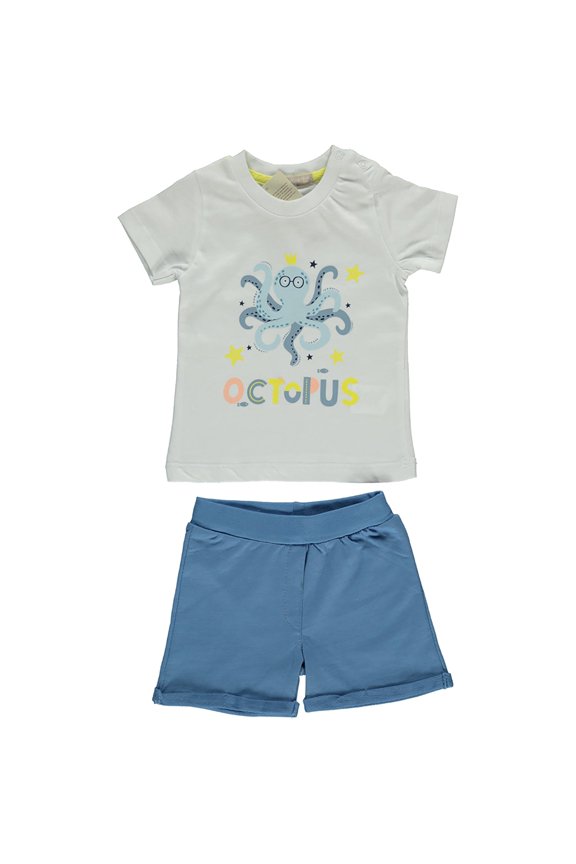 Nerdy Octopus 2-Piece Tee & Shorts Set