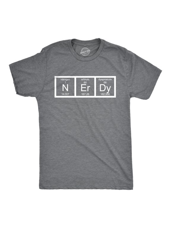 Nerdy Periodic Table T Shirt Funny Science Shirts Mens Graphic Tees