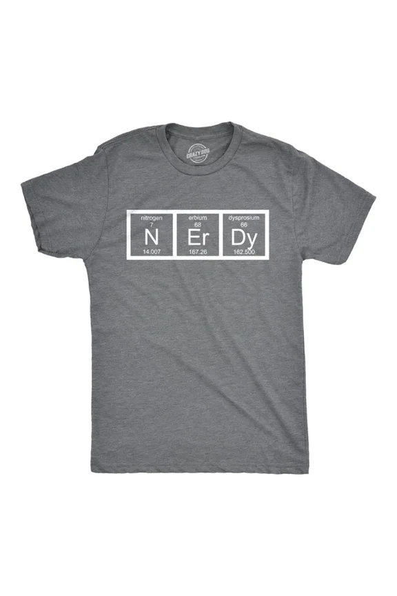 Nerdy Periodic Table T Shirt Funny Science Shirts Mens Unisex S-5XL Hot Trending Shirt, Vintage Birthday Gift