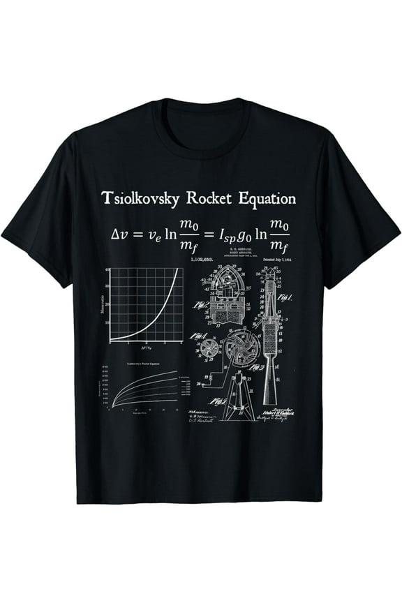 Nerdy Rocket Equation Physics Science Math Teacher Geek T-Shirt