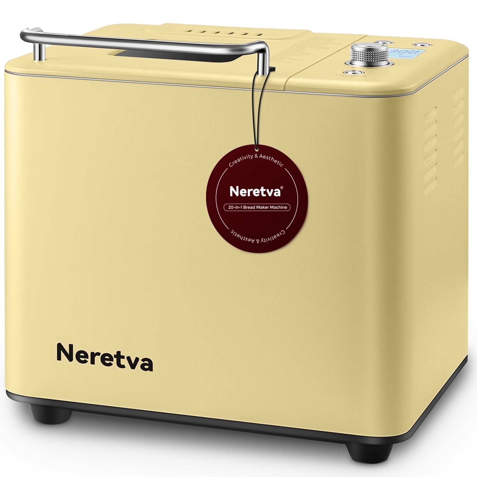 Neretva Bread Machine, 20-in-1 Automatic Baker, 2LB Ceramic Pan