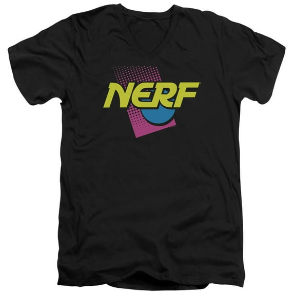 Nerf - 90S Logo - Slim Fit V Neck Shirt - Large