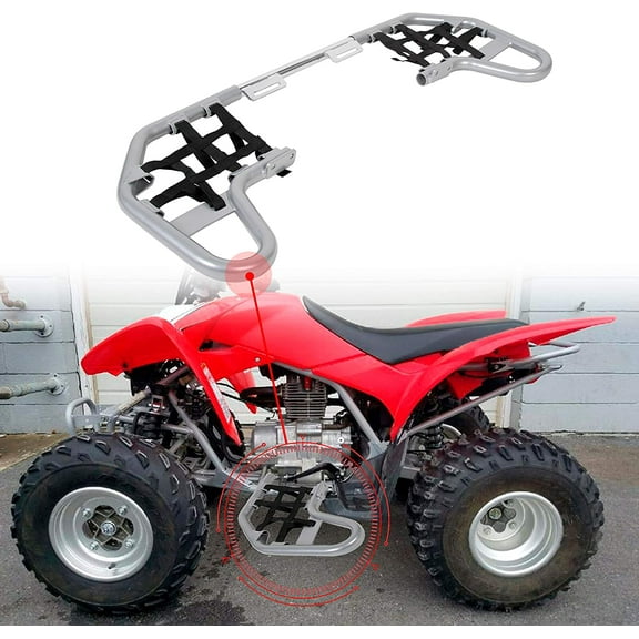 Nerf Bars Footpegs Silver w/ Blk Nets Aluminum LH RH Pair for Honda TRX 250EX 250X 2001-2016 2014