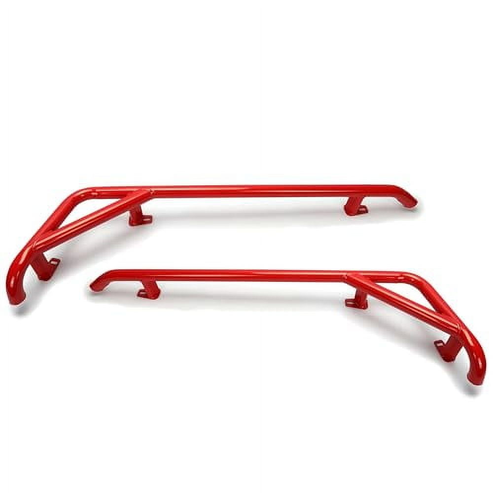 Nerf Bars Rock Sliders Compatible with 2014-2022 Polaris RZR XP 1000 S 900 XC Turbo (2 Doors) Left \u0026 Right Side Nerf Bars Steps Red