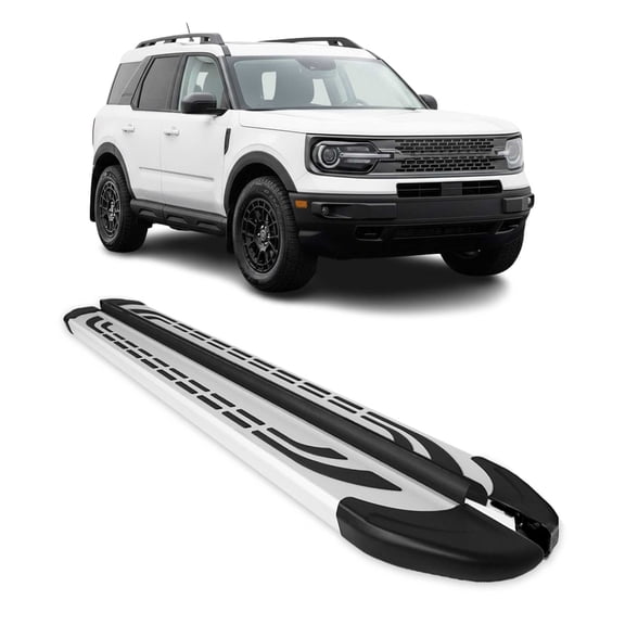 Nerf Bars Side Step Running Boards for Ford Bronco Sport 2021-2024 Silver 2 Pcs