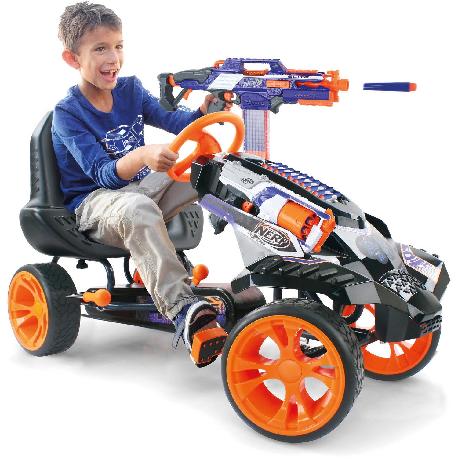 Havslug Gå tilbage dårligt Nerf Battle Racer Pedal Ride On - Walmart.com