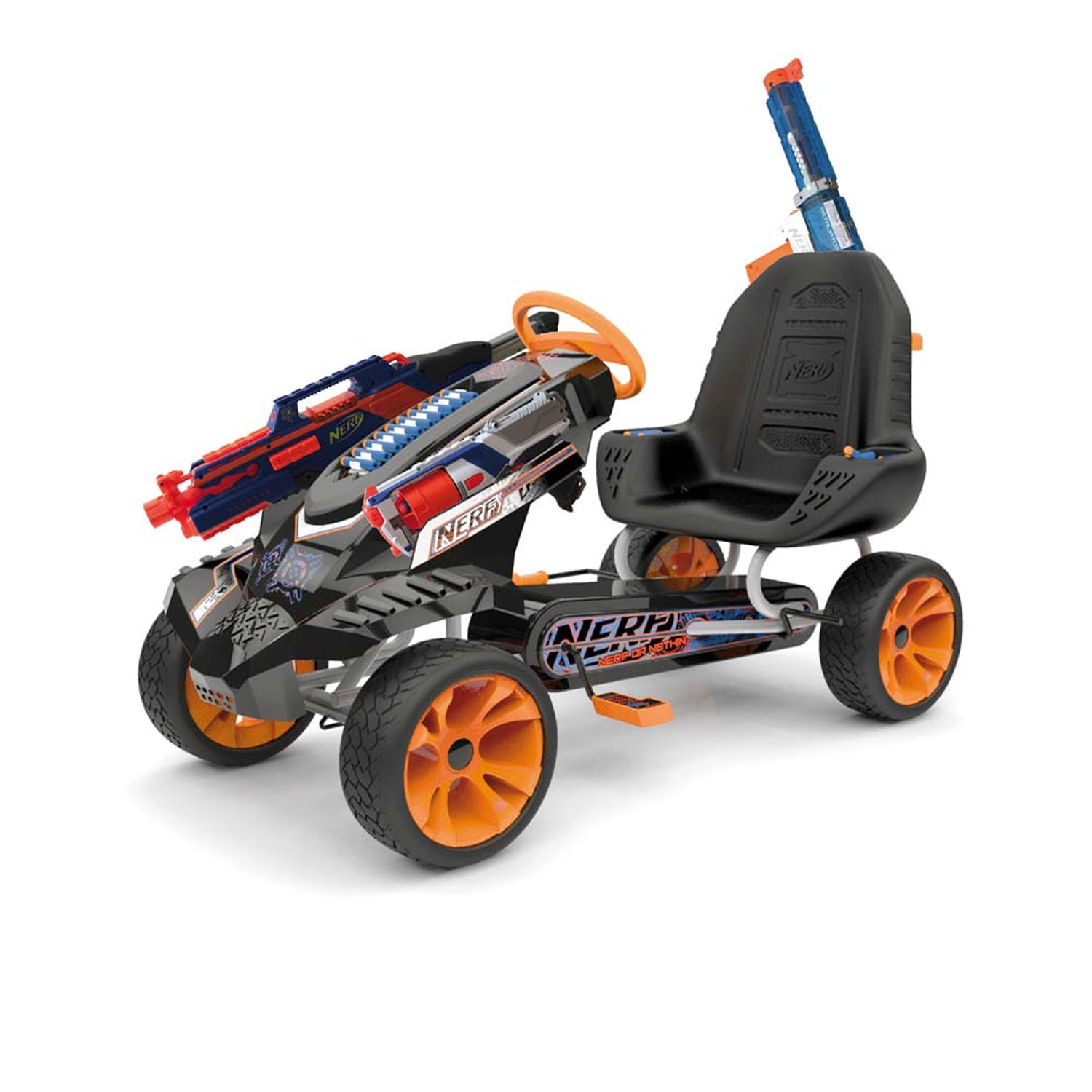 Godkendelse Anmelder bånd Nerf Battle Racer Ride-on Pedal Go-Kart for Boys & Girls, Multi-color -  Walmart.com