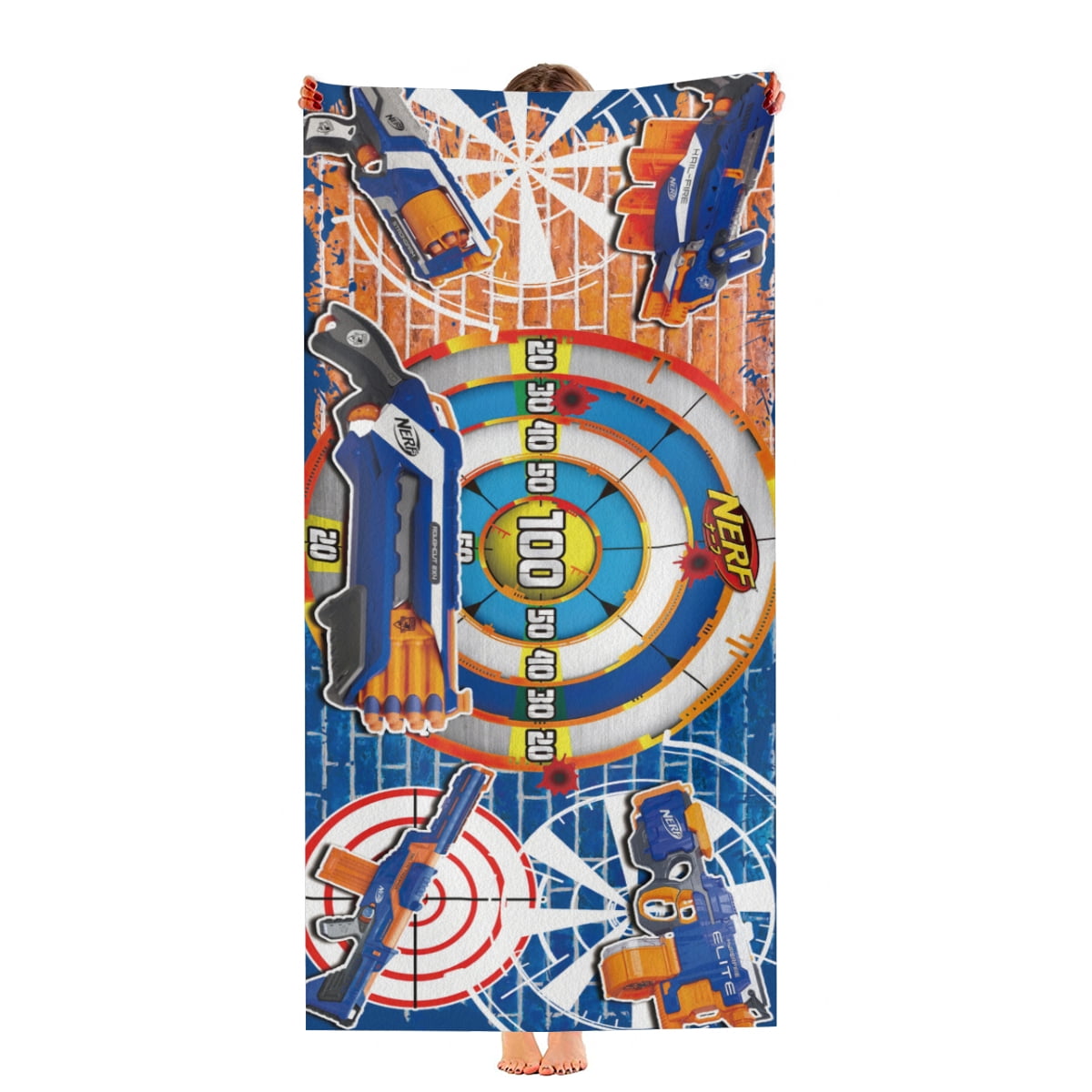Nerf Beach Towel 30"x60"for Women Girls Boys Teenager Men Quick Drying Microfiber Birthday Gift